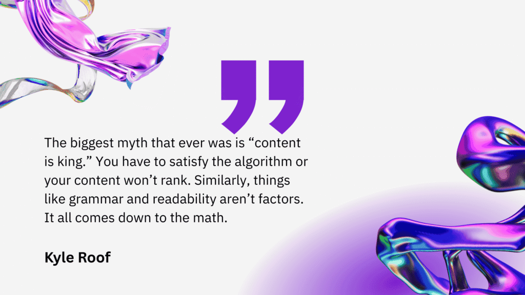 Kyle Roof on seo myth