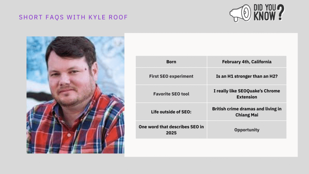 Kyle Roof- SEO Expert FAQs