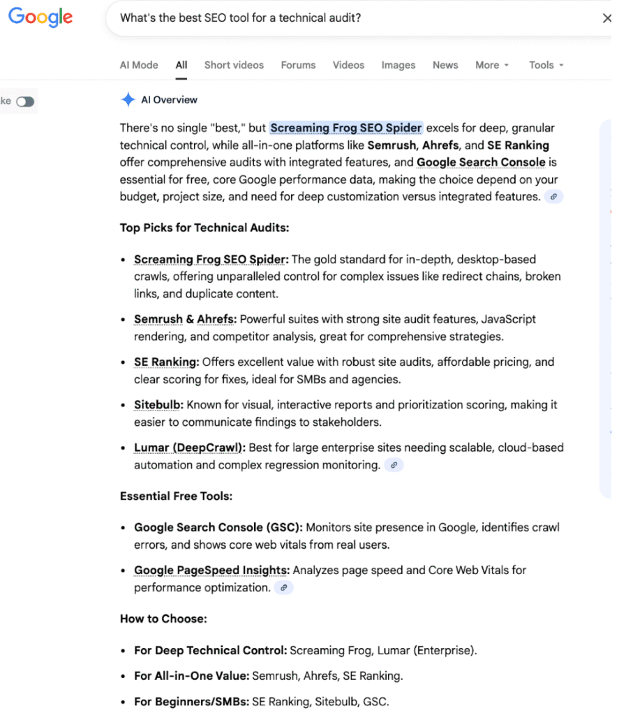 Google Search Result Screenshot