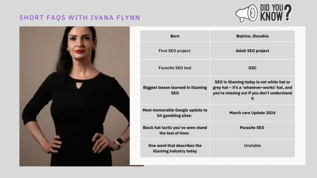 Short FAQs with Ivana Flynn