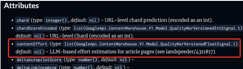 Attributes screenshot
